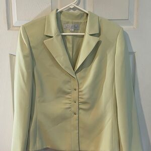 Tahari Size 14 Women's Pastel Green Suit Jacket